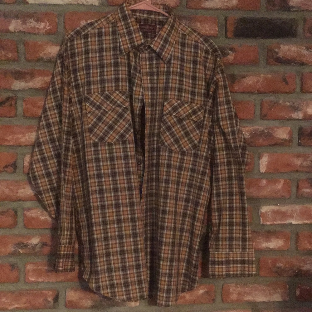 Vintage Kingsport Plaid Button Down Shirt